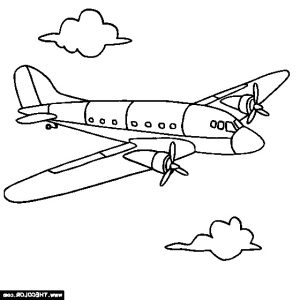 Airplane coloring page 3