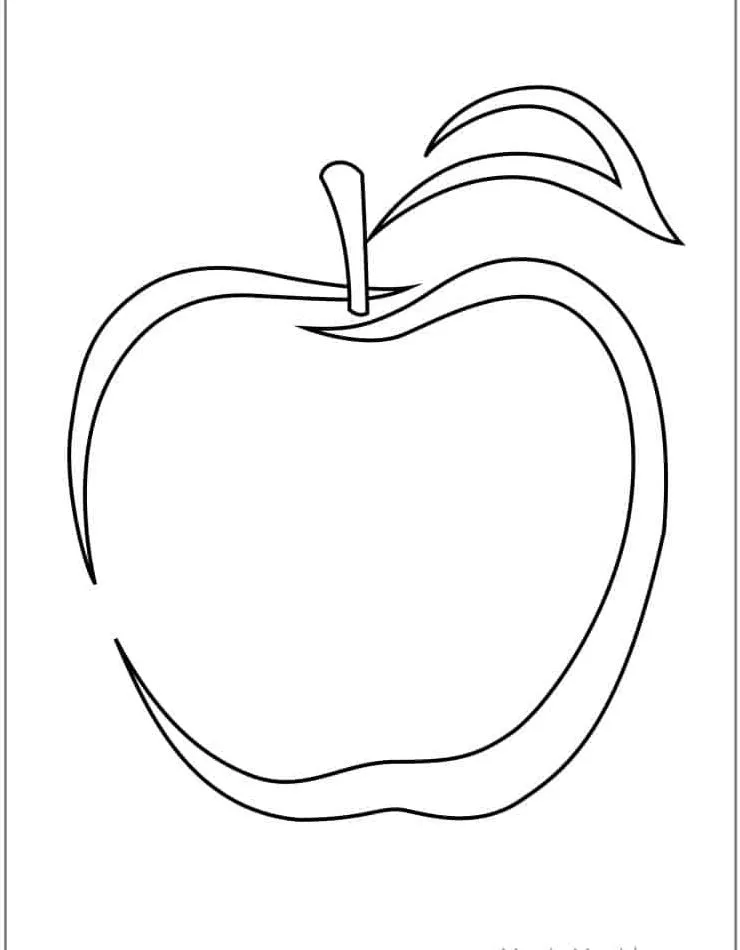 Dibujos para colorear e imprimir Apple