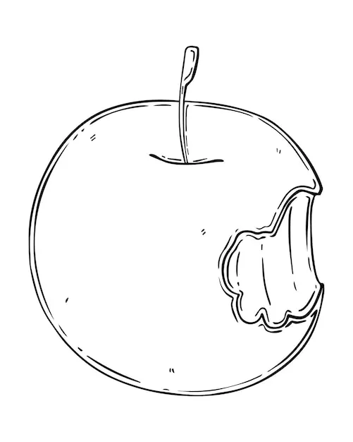 Dibujos para colorear e imprimir Apple