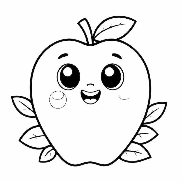 Dibujos para colorear e imprimir Apple