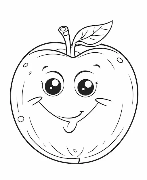 Dibujos para colorear e imprimir Apple