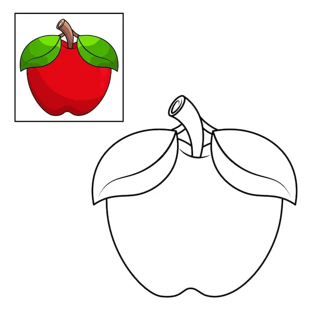 Dibujos para colorear e imprimir Apple