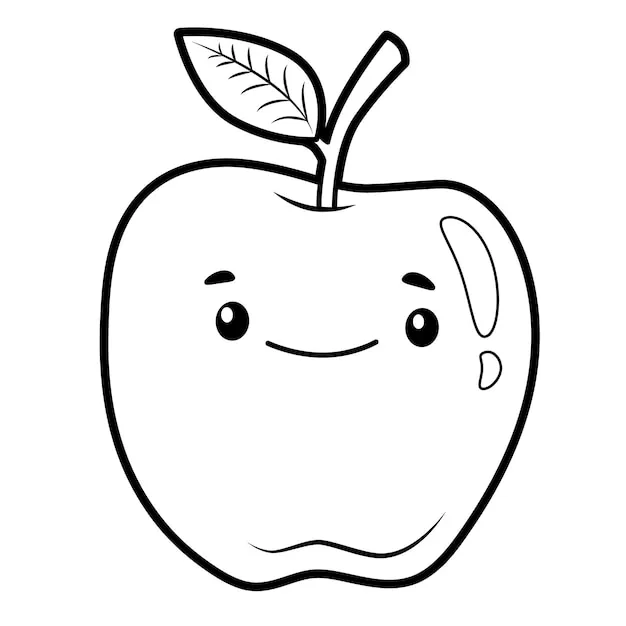 Dibujos para colorear e imprimir Apple