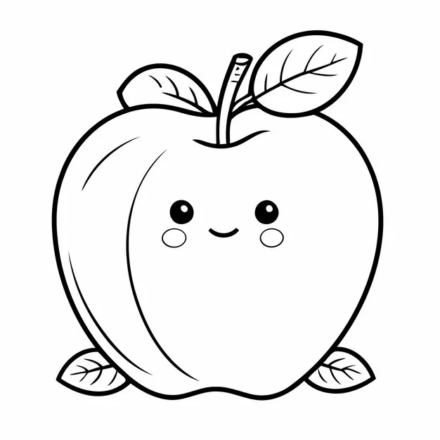 Dibujos para colorear e imprimir Apple