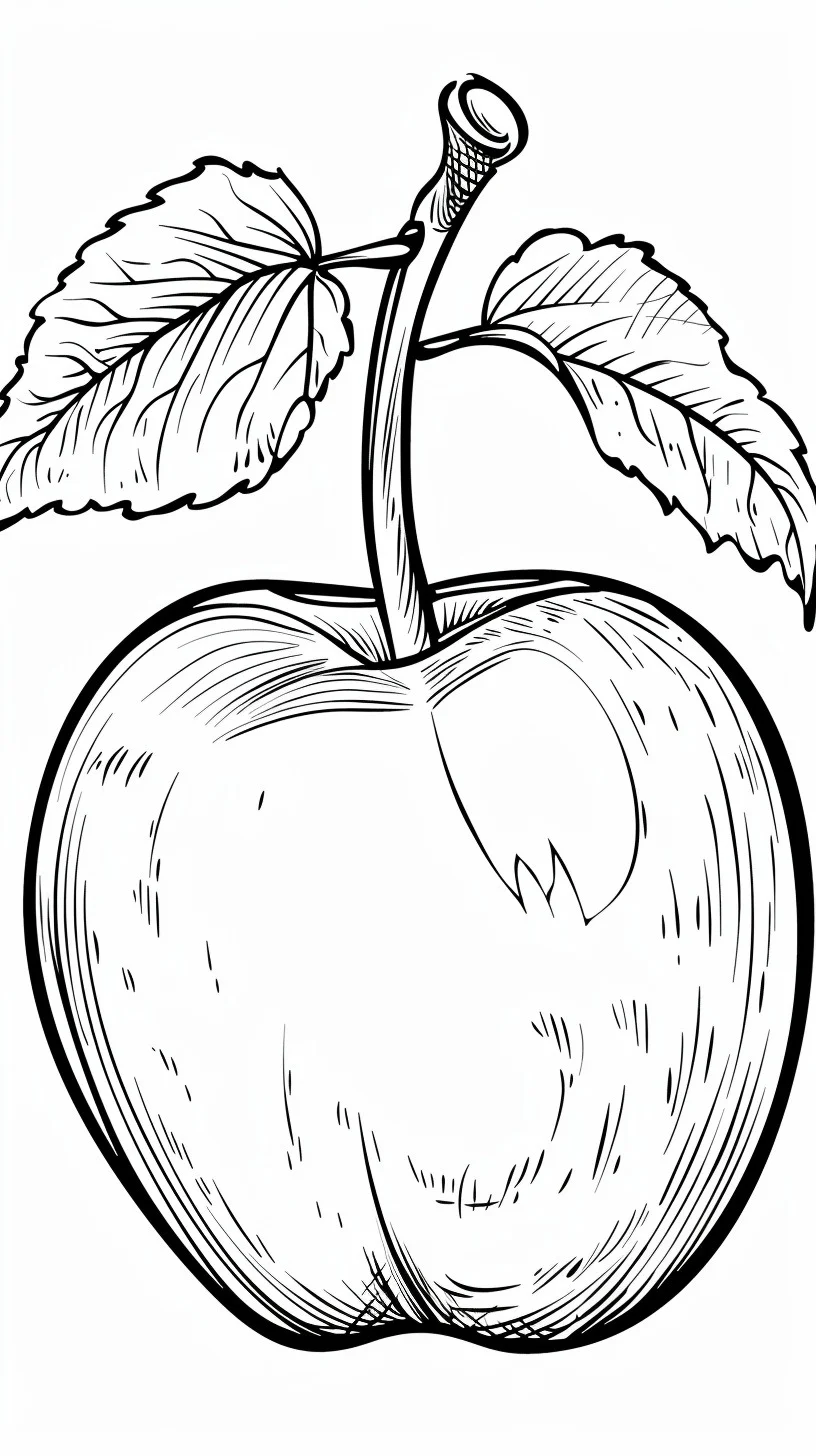 Dibujos para colorear e imprimir Apple