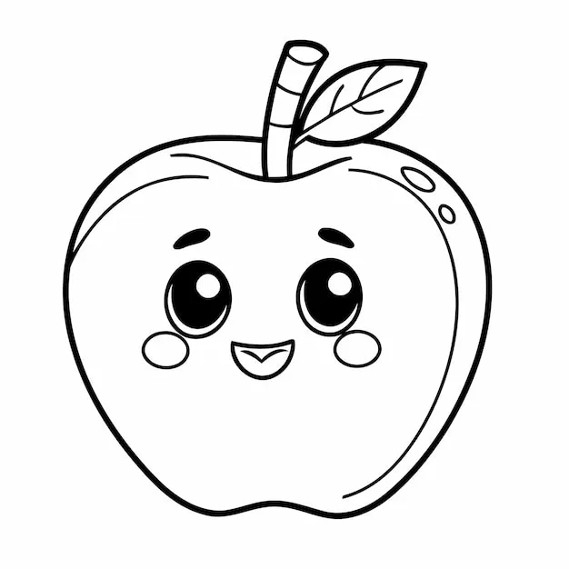 Dibujos para colorear e imprimir Apple