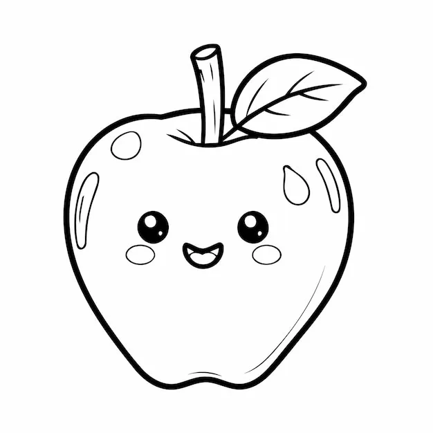 Dibujos para colorear e imprimir Apple