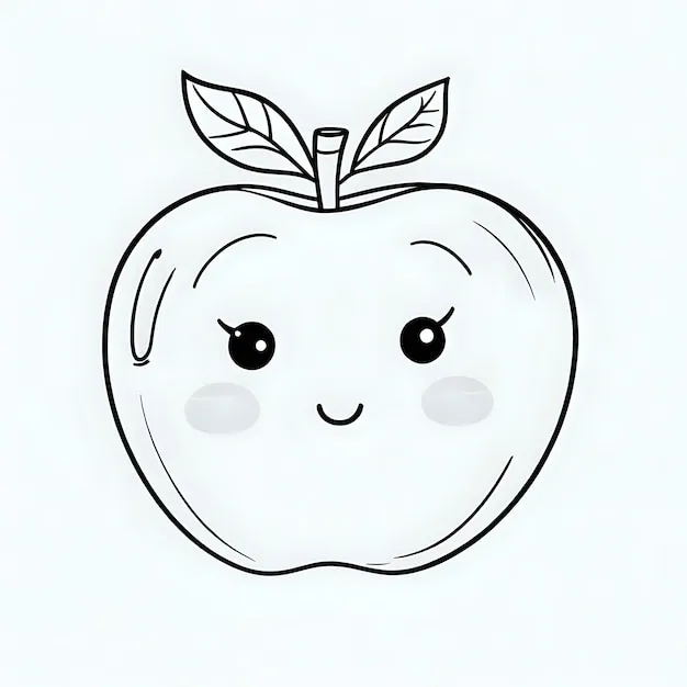 Dibujos para colorear e imprimir Apple