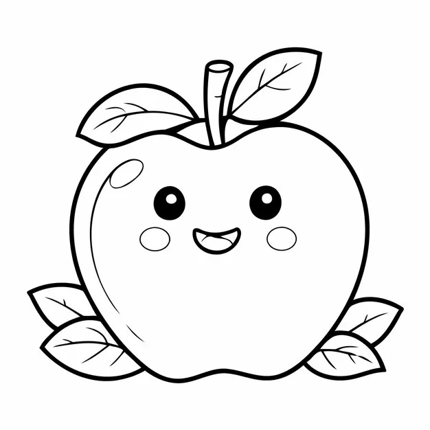 Dibujos para colorear e imprimir Apple