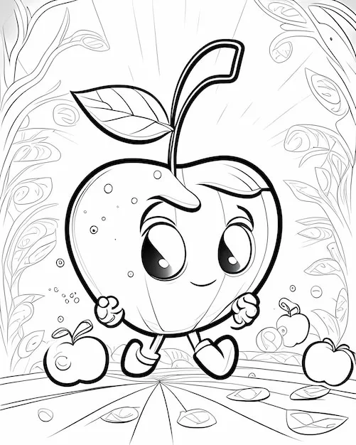 Dibujos para colorear e imprimir Apple