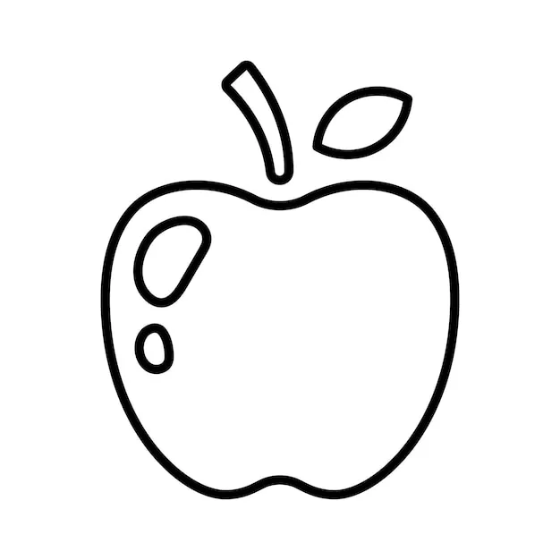 Dibujos para colorear e imprimir Apple