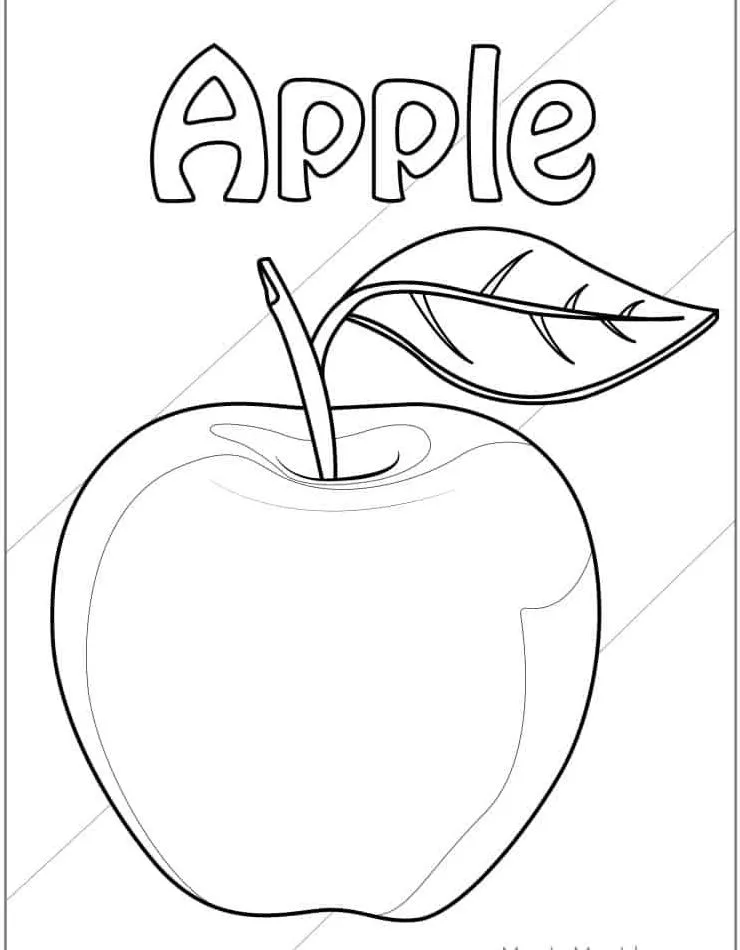 Dibujos para colorear e imprimir Apple