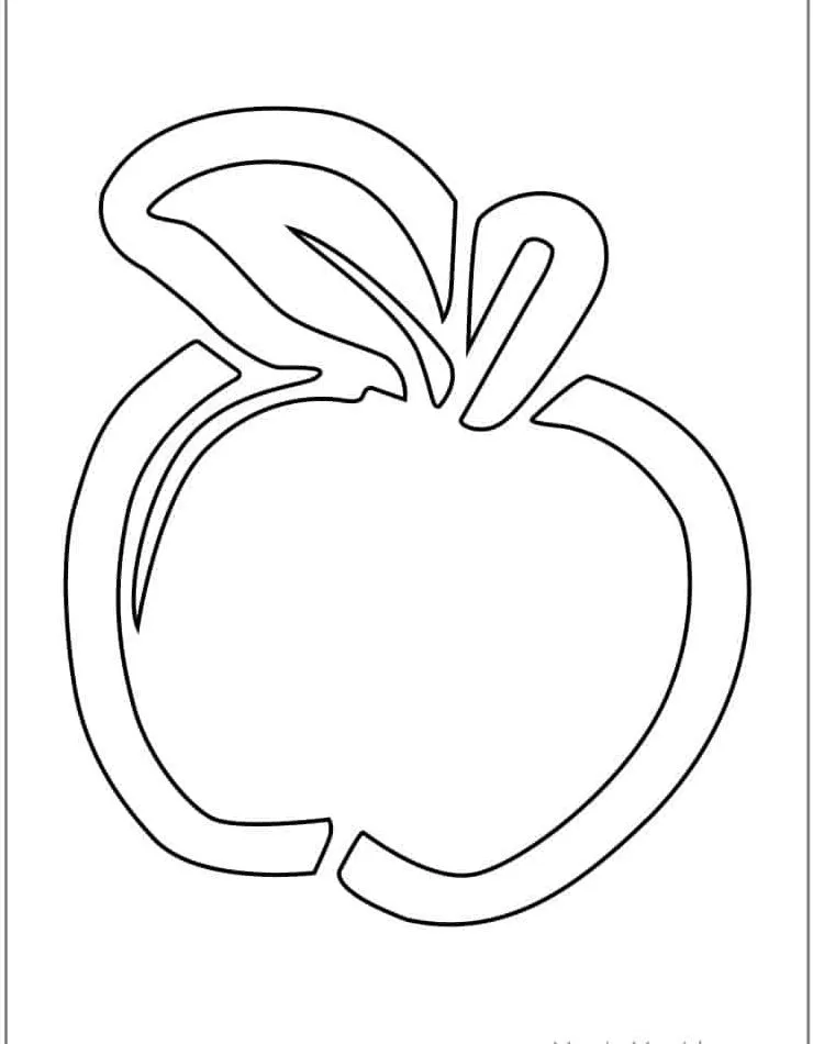 Dibujos para colorear e imprimir Apple