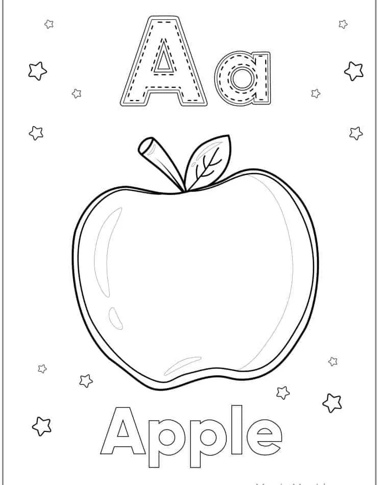 Dibujos para colorear e imprimir Apple