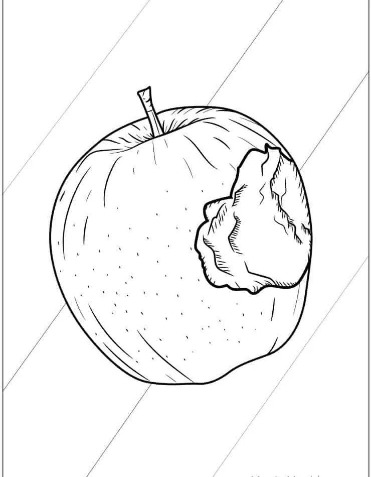 Dibujos para colorear e imprimir Apple