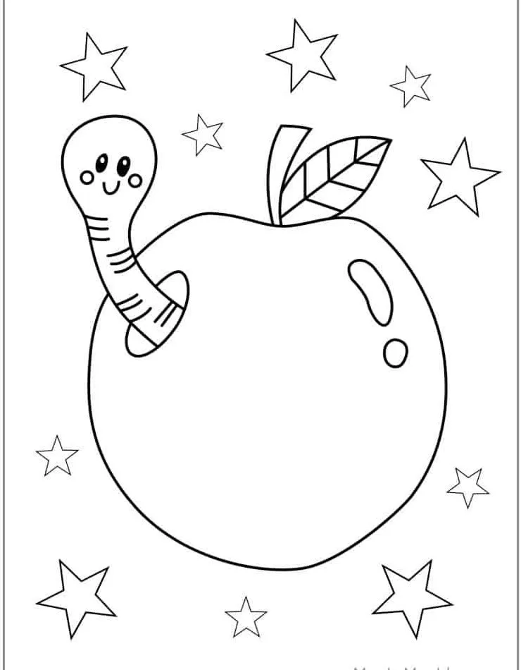 Dibujos para colorear e imprimir Apple