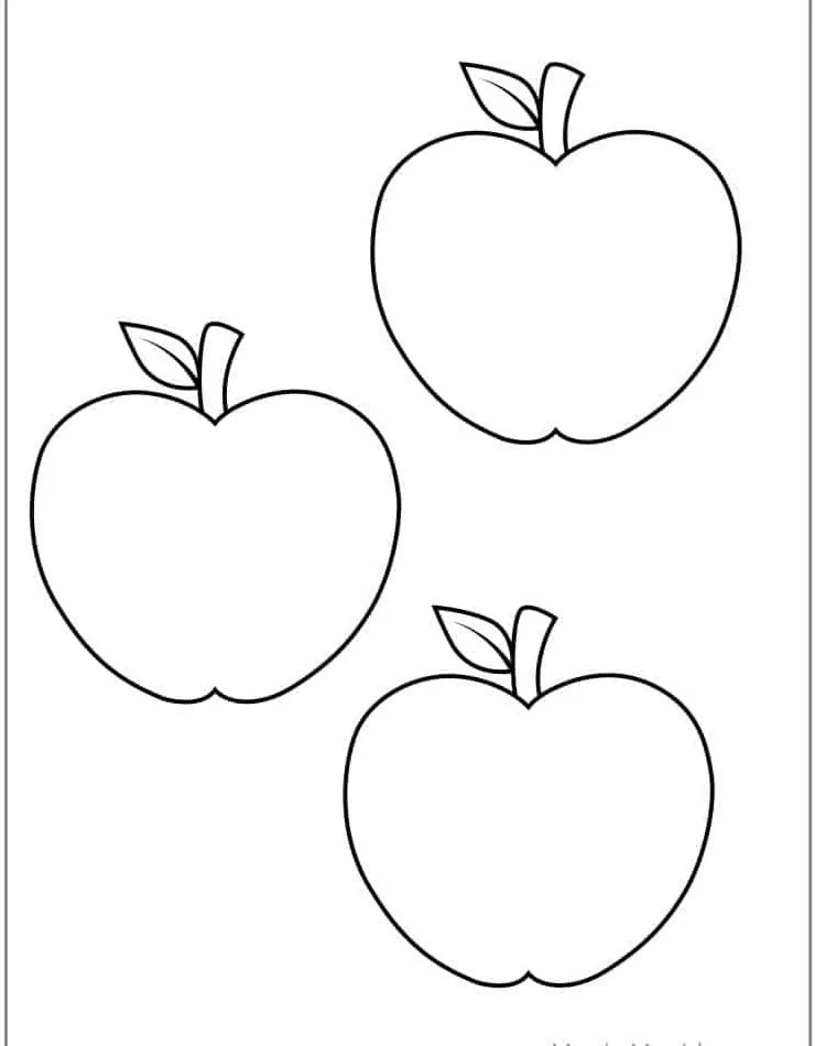 Dibujos para colorear e imprimir Apple