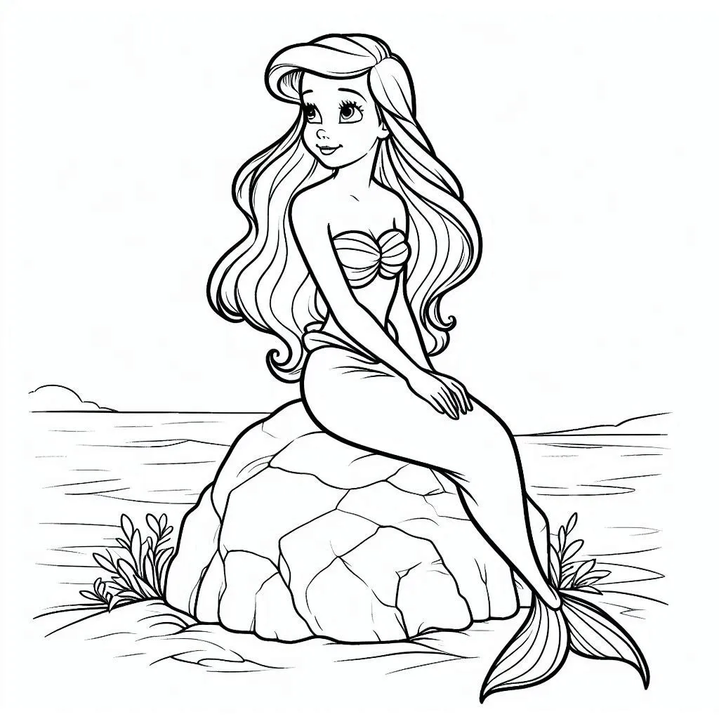 Dibujos para colorear e imprimir Ariel