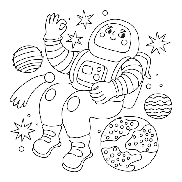 Dibujos para colorear e imprimir Astronaut