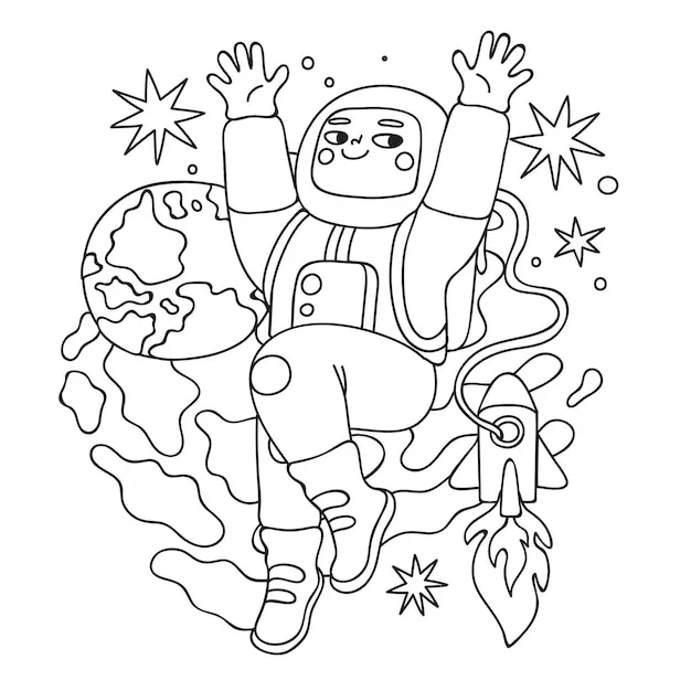 Dibujos para colorear e imprimir Astronaut