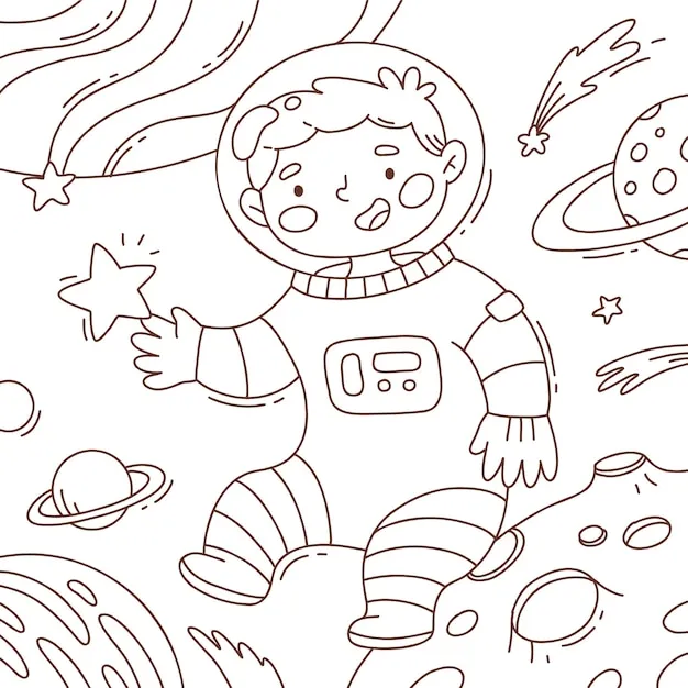 Dibujos para colorear e imprimir Astronaut