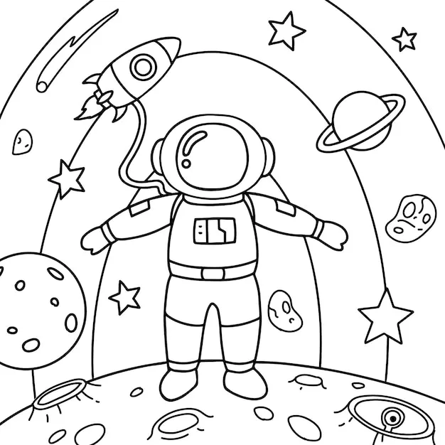 Dibujos para colorear e imprimir Astronaut