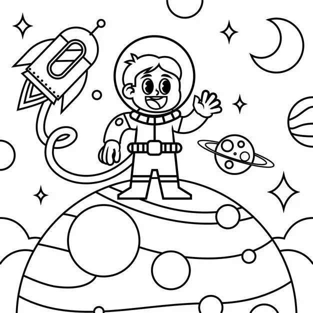 Dibujos para colorear e imprimir Astronaut