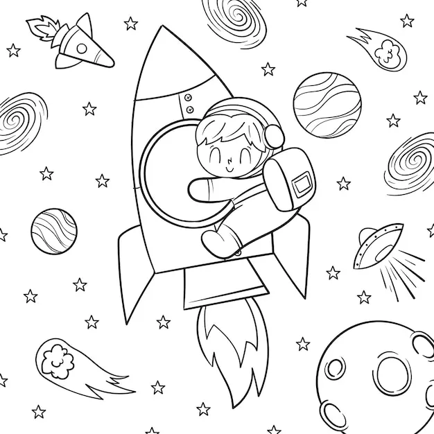 Dibujos para colorear e imprimir Astronaut