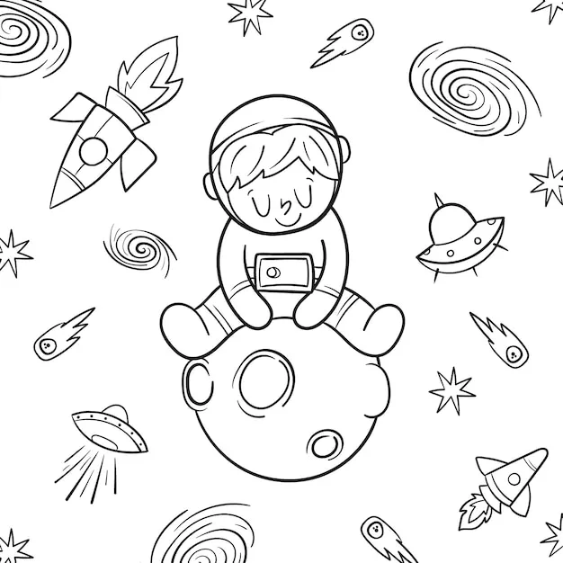 Dibujos para colorear e imprimir Astronaut