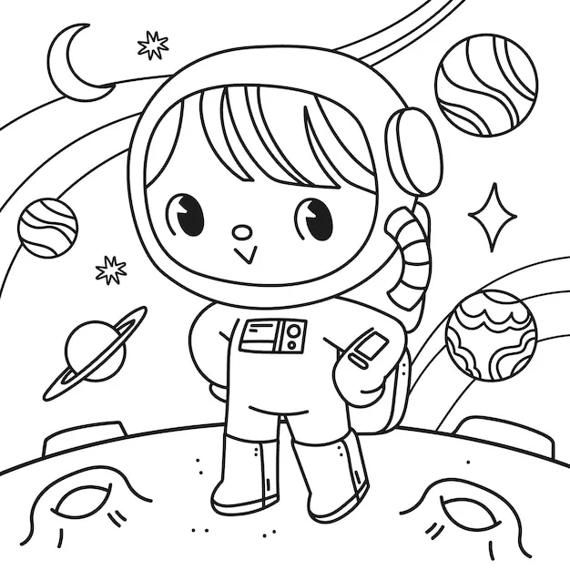 Dibujos para colorear e imprimir Astronaut