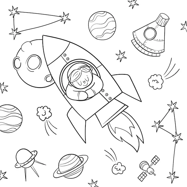 Dibujos para colorear e imprimir Astronaut