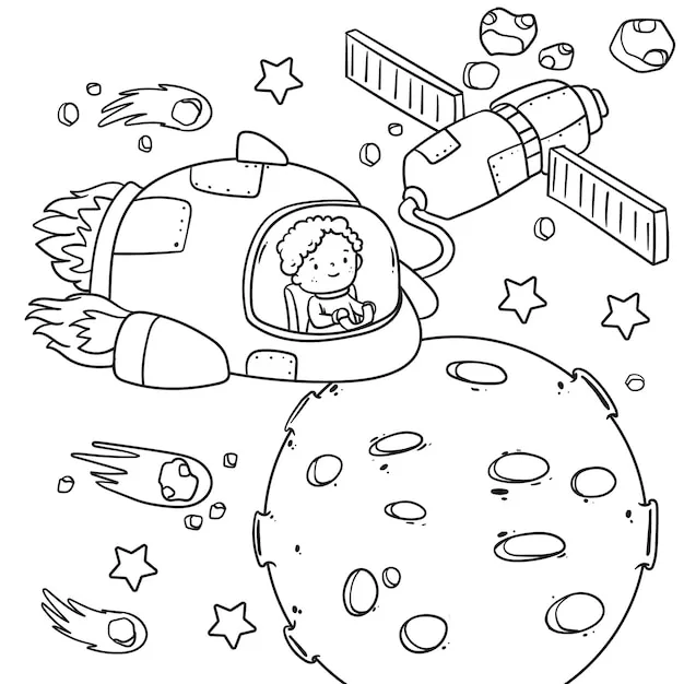 Dibujos para colorear e imprimir Astronaut