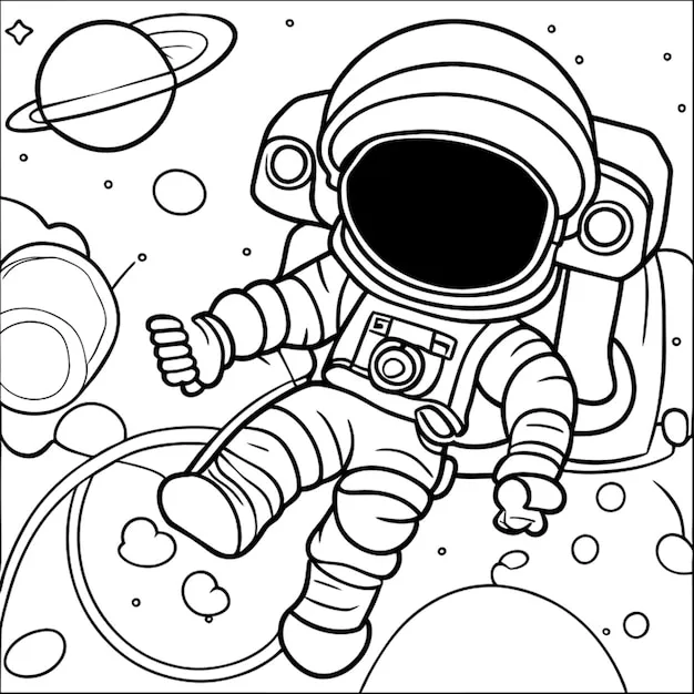 Dibujos para colorear e imprimir Astronaut