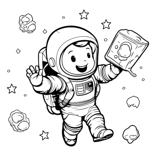 Astronaut coloring pages 26