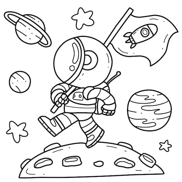 Dibujos para colorear e imprimir Astronaut