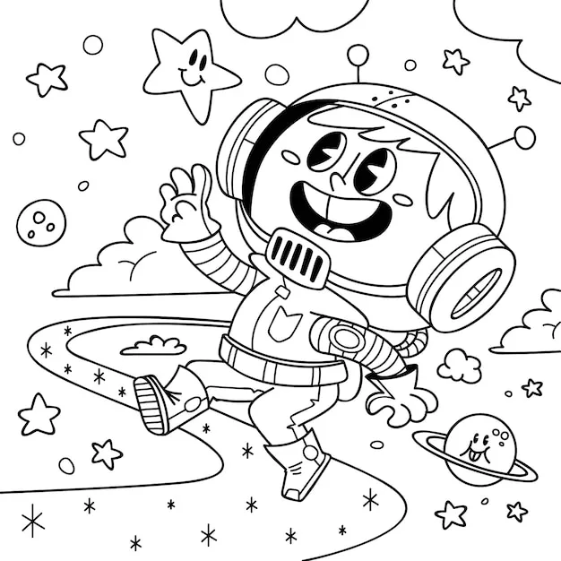 Dibujos para colorear e imprimir Astronaut