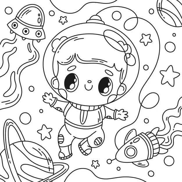 Dibujos para colorear e imprimir Astronaut