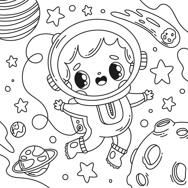 Dibujos para colorear e imprimir Astronaut