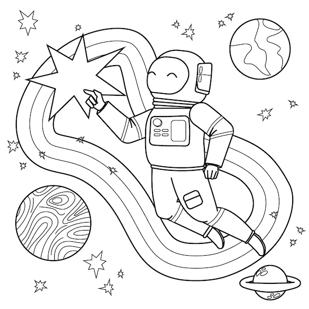 Dibujos para colorear e imprimir Astronaut