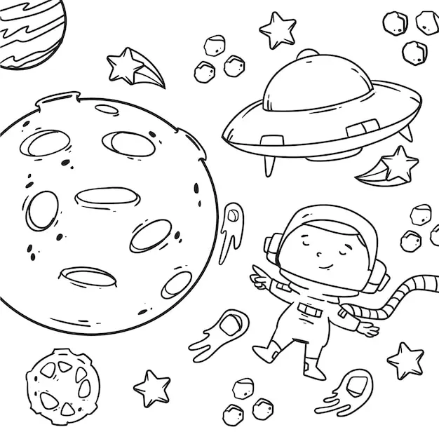 Dibujos para colorear e imprimir Astronaut