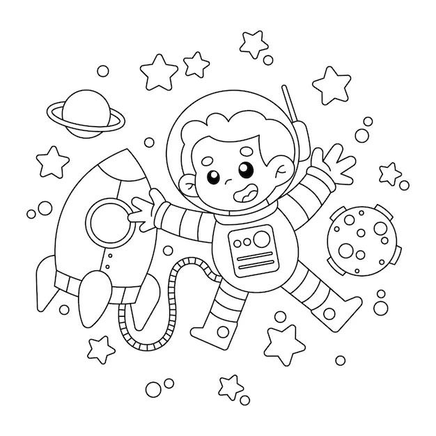 Dibujos para colorear e imprimir Astronaut