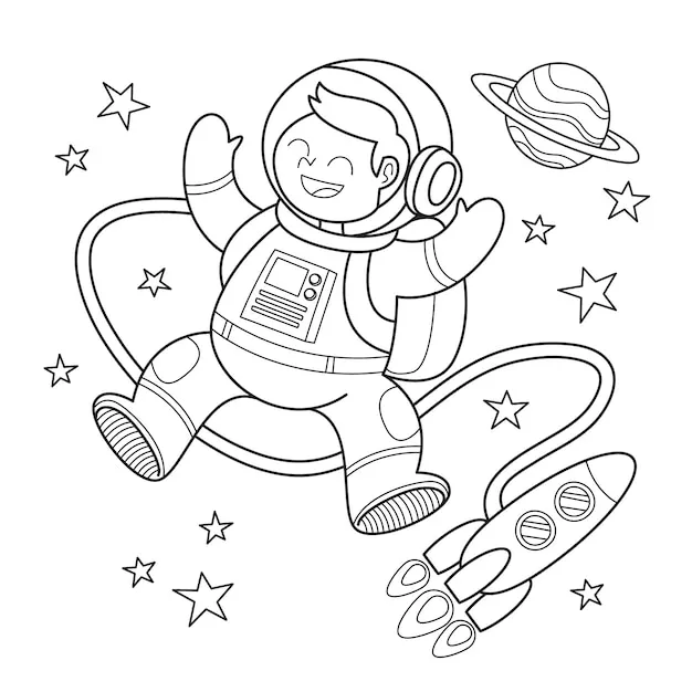 Dibujos para colorear e imprimir Astronaut