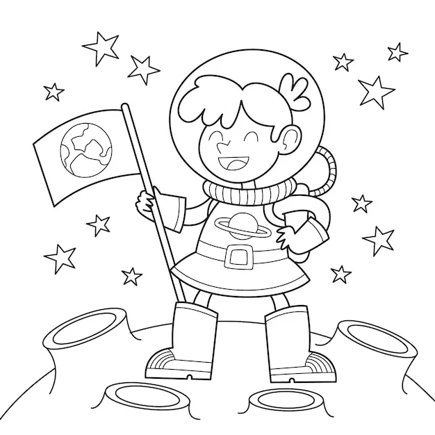 Dibujos para colorear e imprimir Astronaut