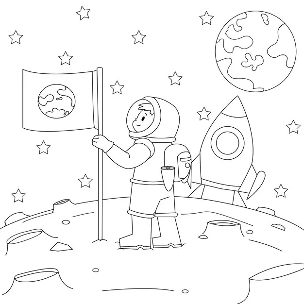 Dibujos para colorear e imprimir Astronaut