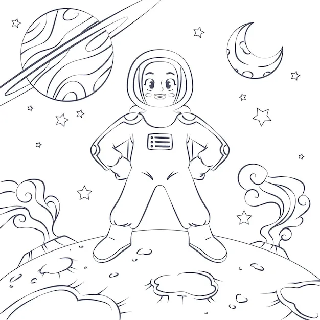 Dibujos para colorear e imprimir Astronaut