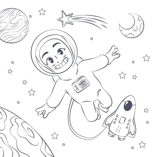 Dibujos para colorear e imprimir Astronaut