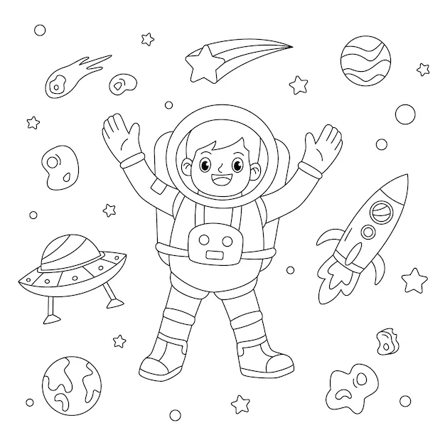 Dibujos para colorear e imprimir Astronaut