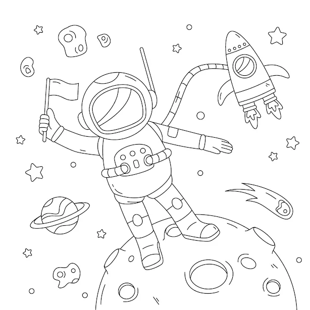 Dibujos para colorear e imprimir Astronaut