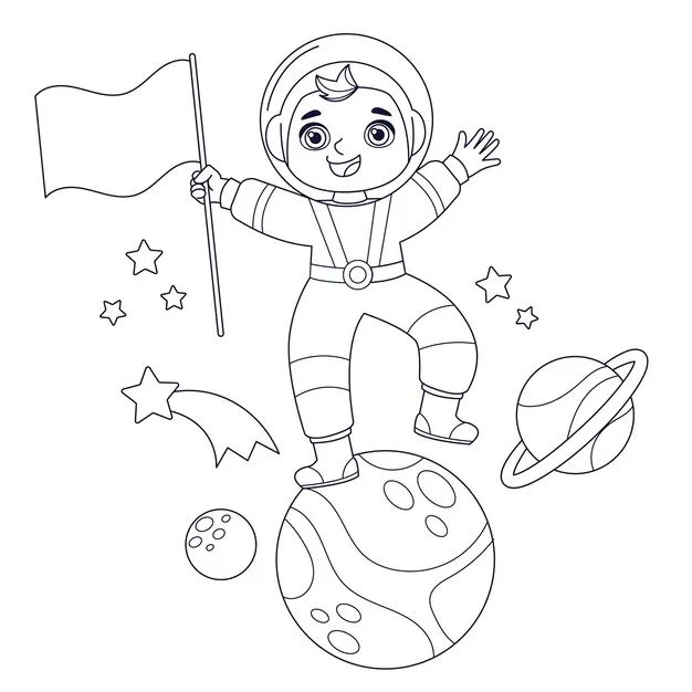 Dibujos para colorear e imprimir Astronaut