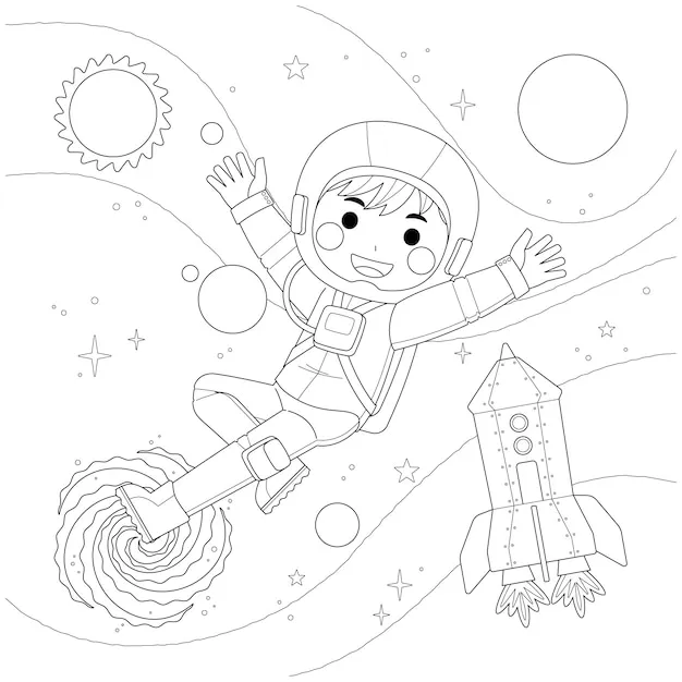 Dibujos para colorear e imprimir Astronaut